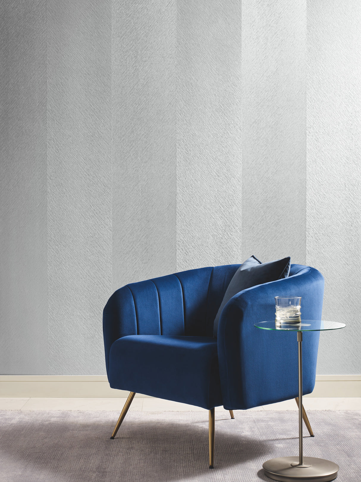 York DD3781 Etched Chevron Grey Wallpaper