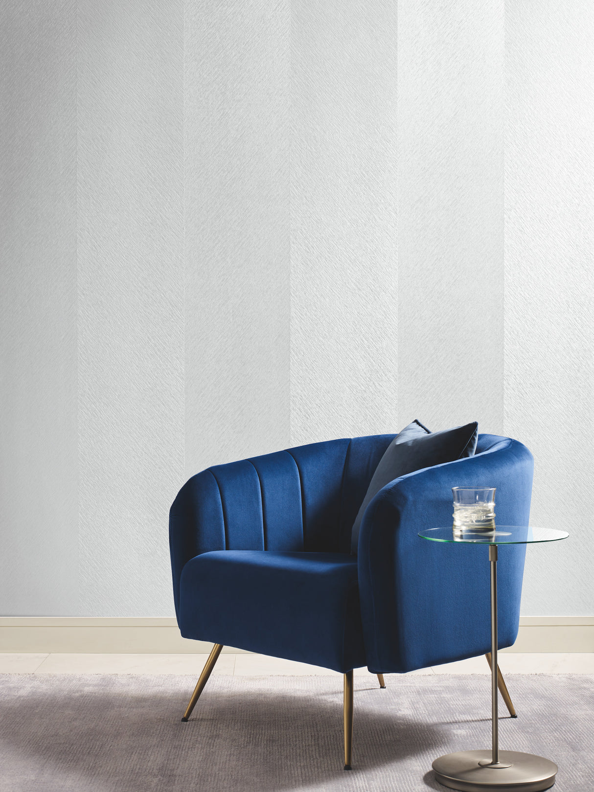 York DD3782 Etched Chevron White Wallpaper