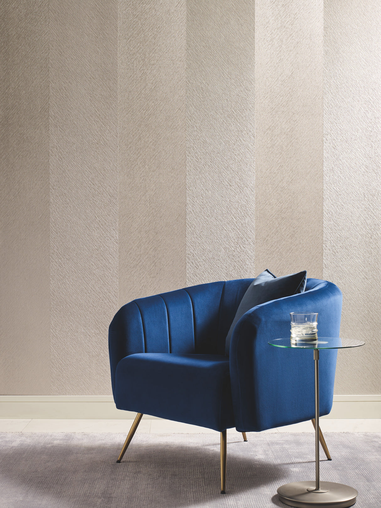 York DD3784 Etched Chevron Cream Wallpaper