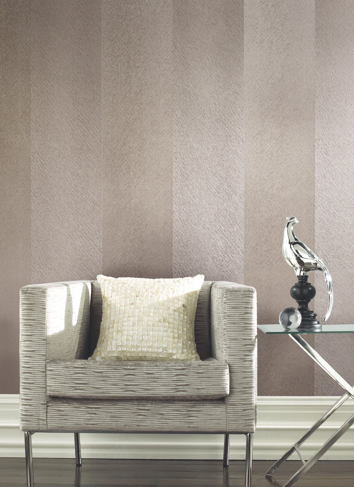 York DD3784 Etched Chevron Cream Wallpaper