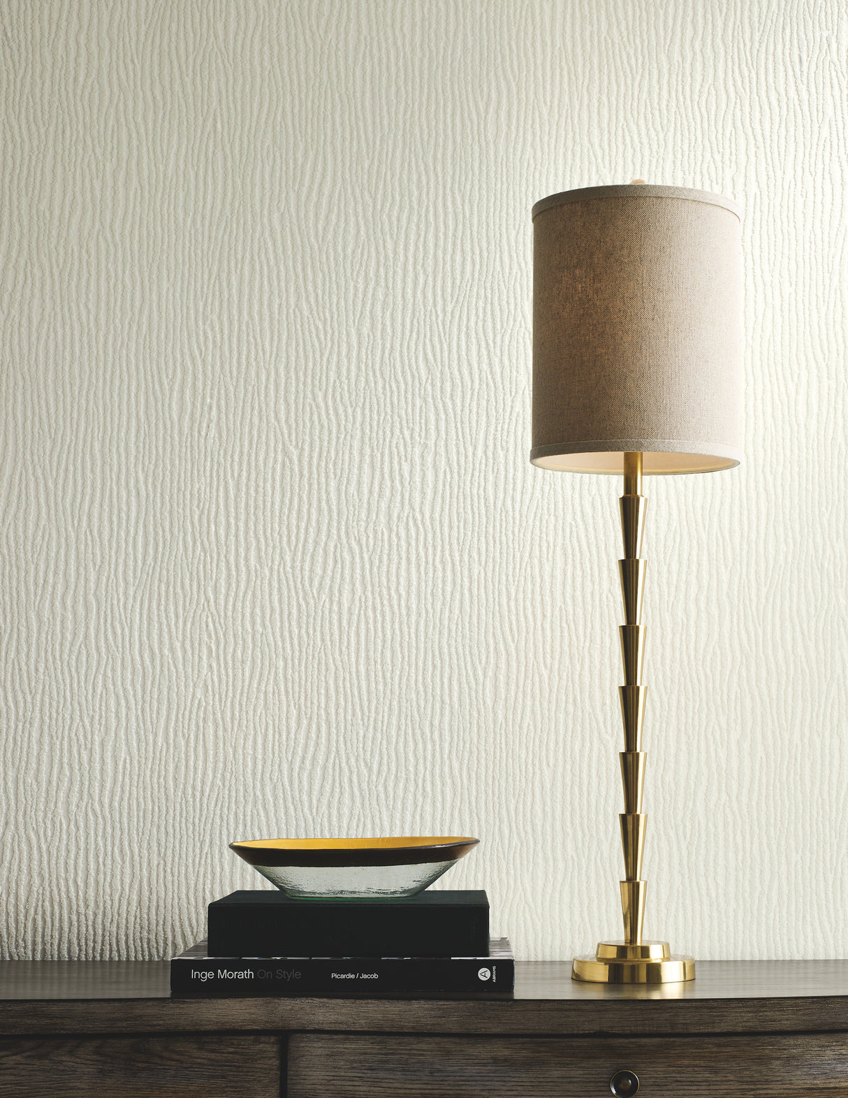 York DD3792 Rain Chimes White Wallpaper