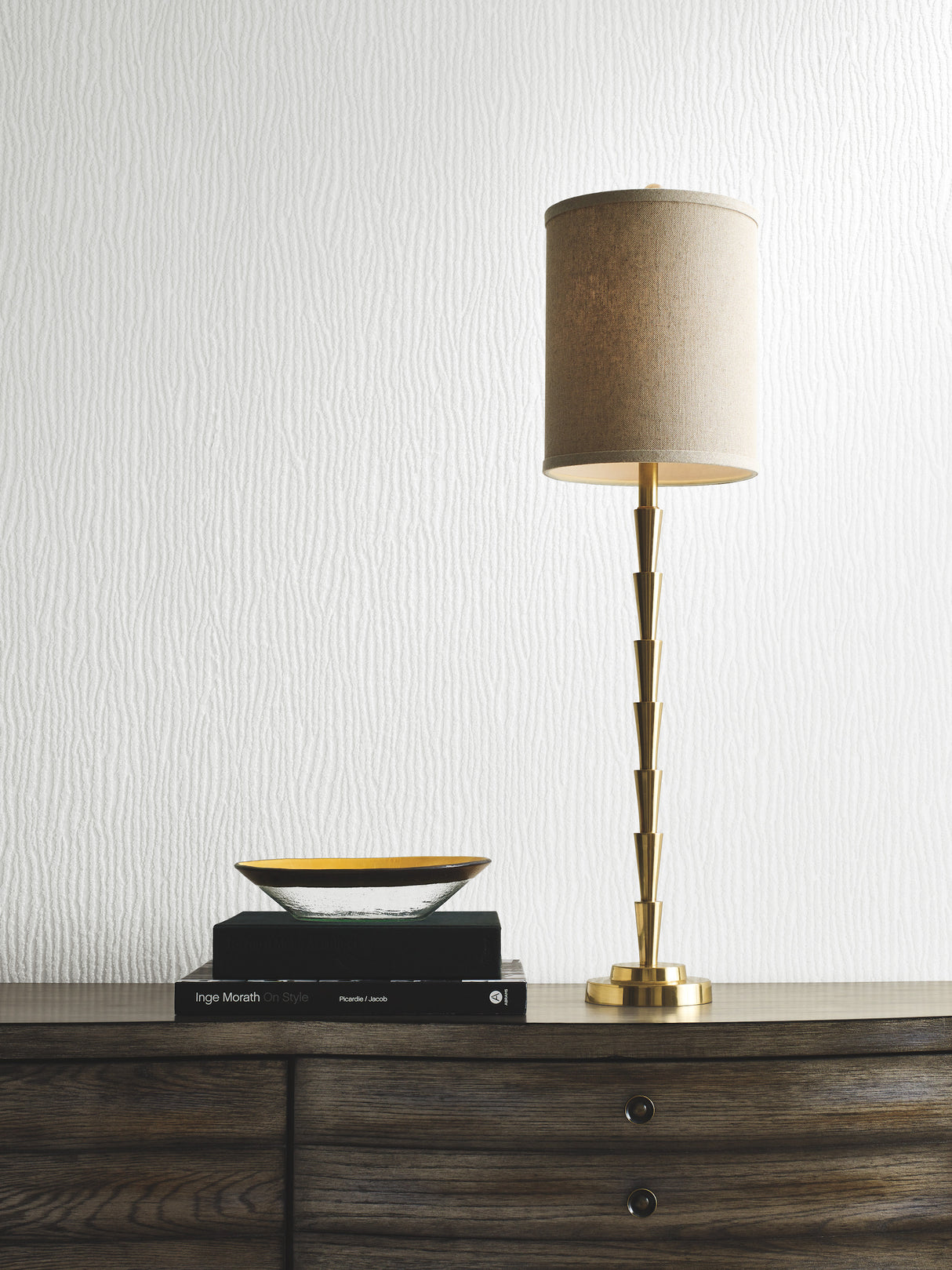 York DD3792 Rain Chimes White Wallpaper