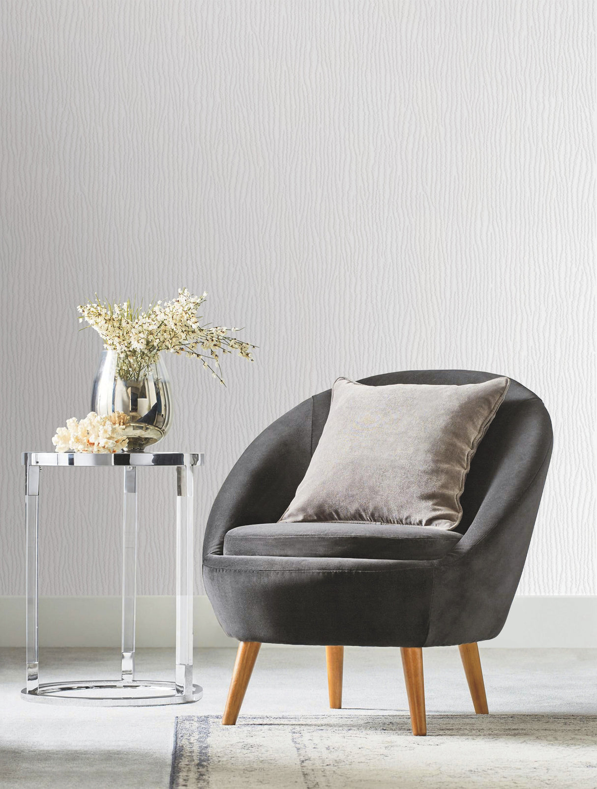 York DD3792 Rain Chimes White Wallpaper