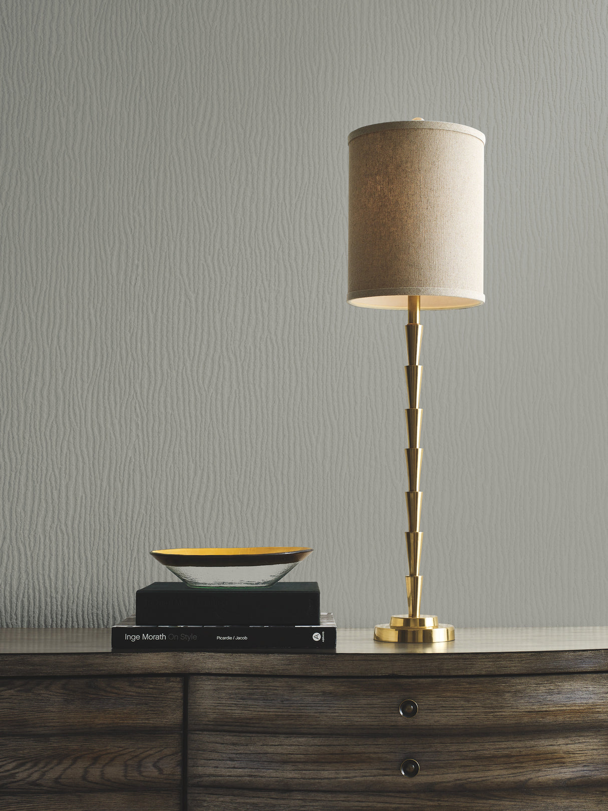 York DD3794 Rain Chimes Grey Wallpaper