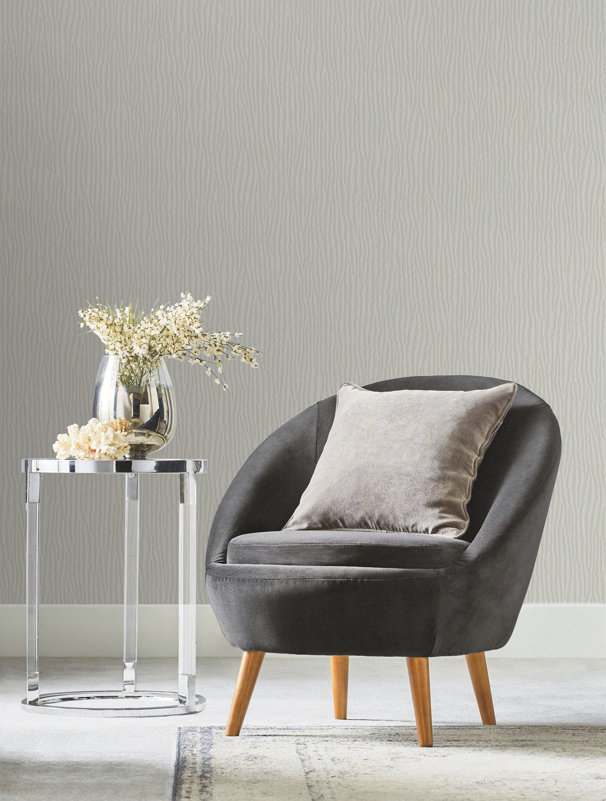 York DD3794 Rain Chimes Grey Wallpaper