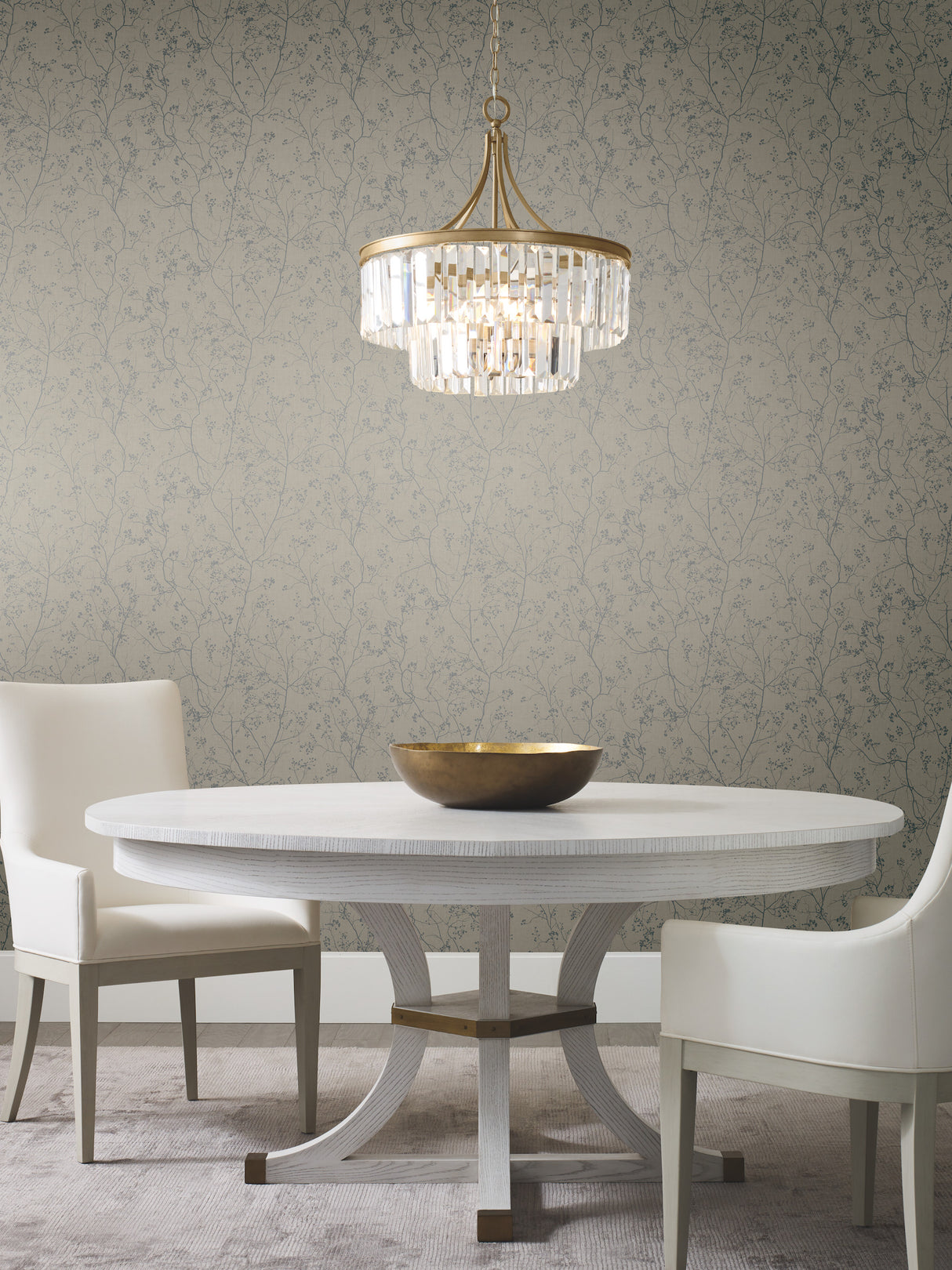 York DD3814 Luminous Branches Grey & Silver Wallpaper