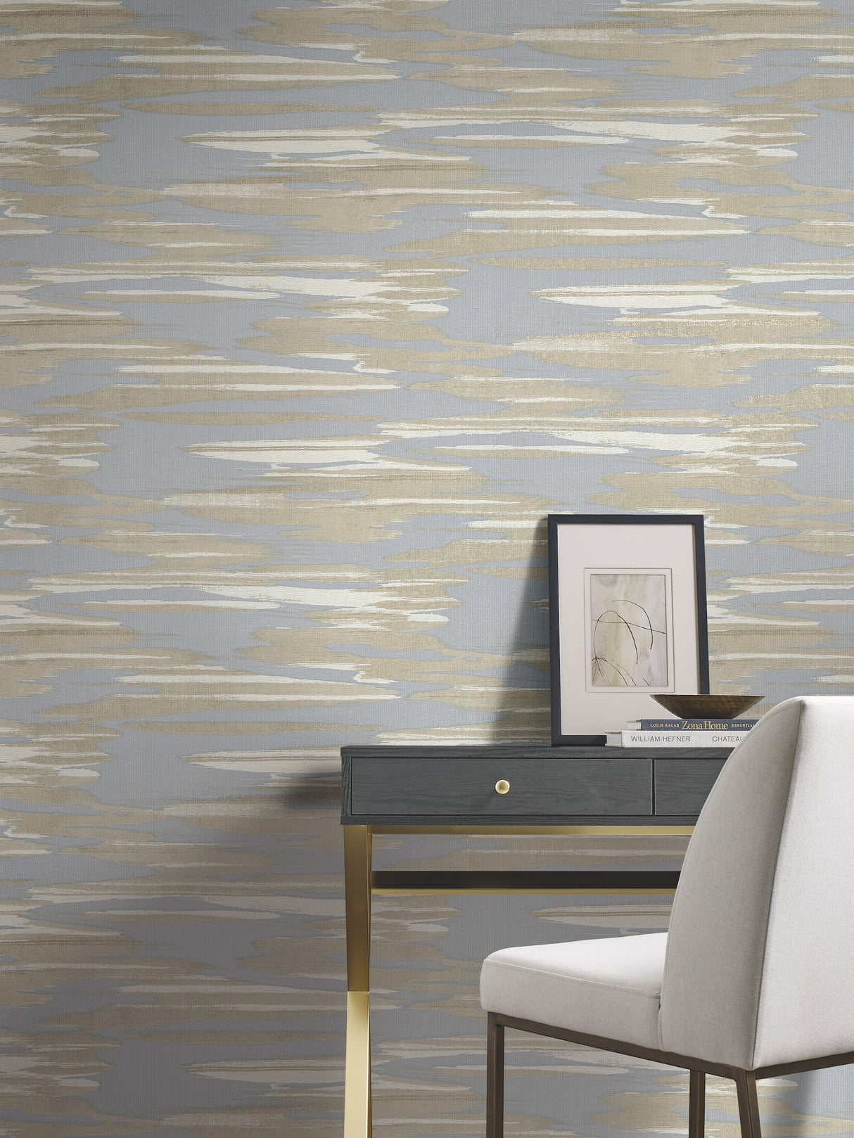 York DD3822 Nimbus Blue & Cream Wallpaper