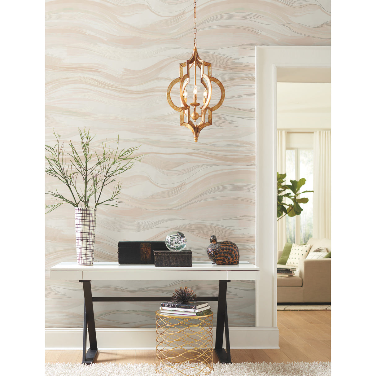 York DD3843M Currents Beige Wall Mural