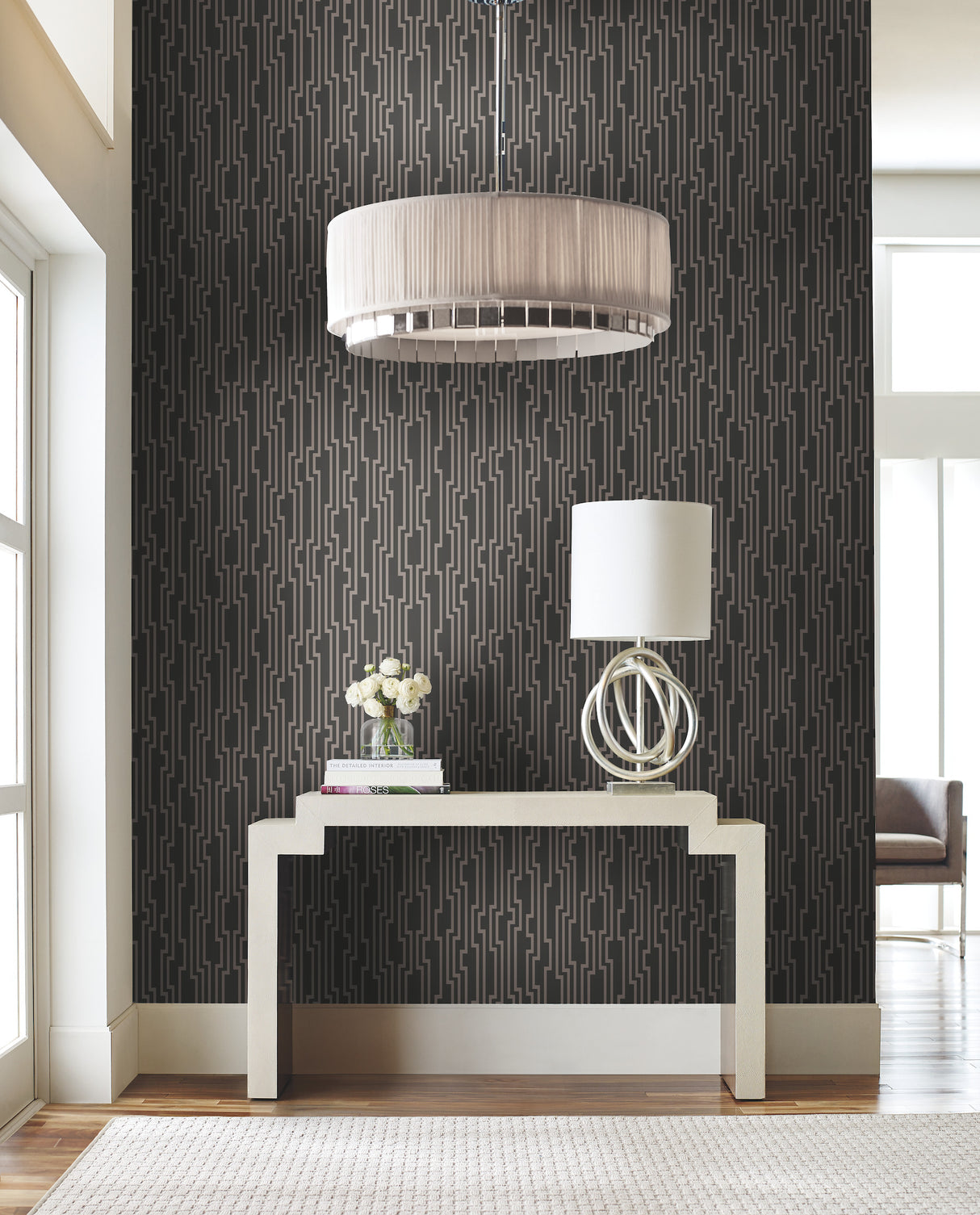 York DE8818 Velocity Silver Wallpaper