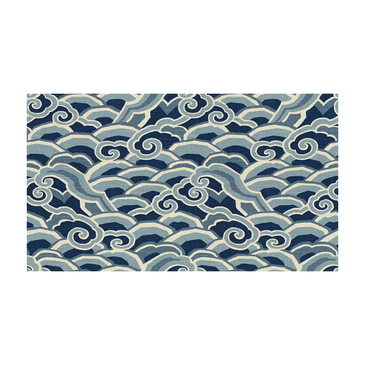 KRAVET BASICS DECOWAVES.516.0 DECOWAVES ULTRAMARINE Fabric - Eade's Wallpaper