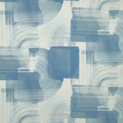KRAVET BASICS DECO SWIRL.5.0 DECO SWIRL OCEAN Fabric - Eade's Wallpaper