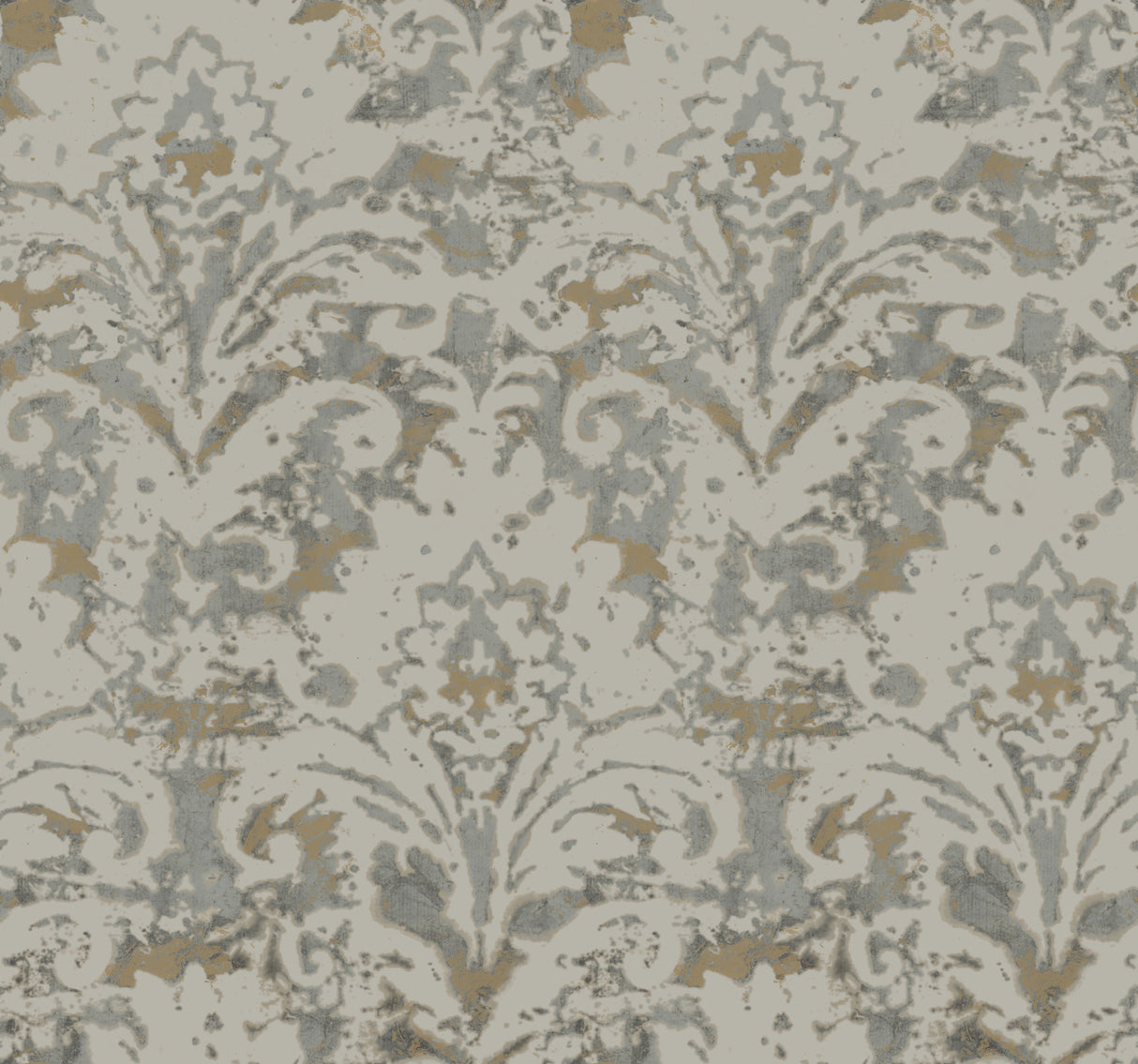 Eade’s Velvet Crush Damask Taupe & Gold
