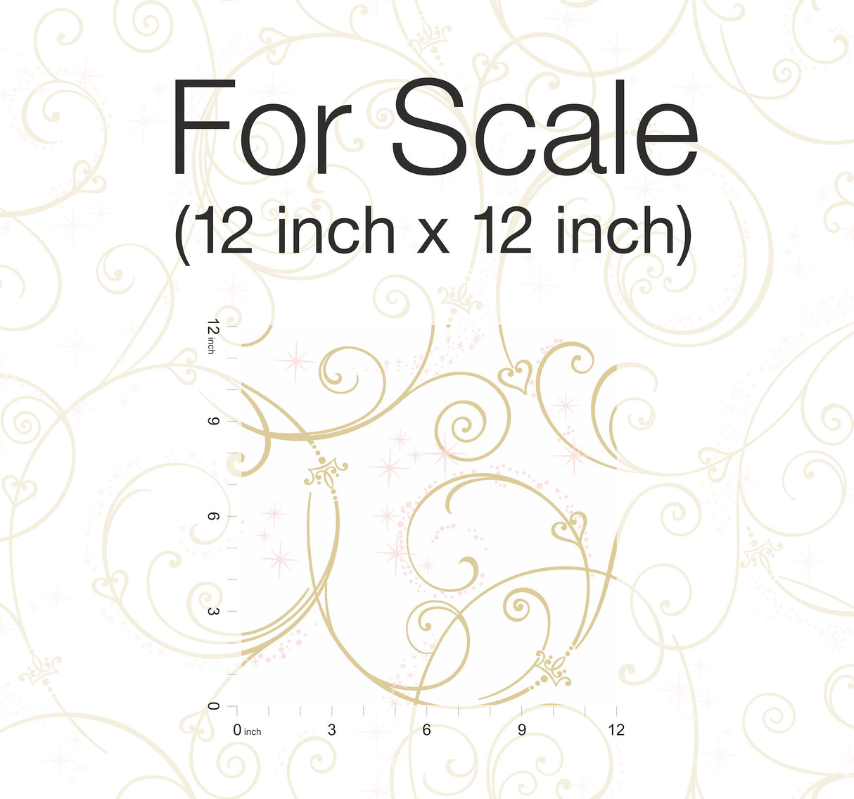 York DI0905 Disney Princess Perfect Scroll Gold Glitter Wallpaper