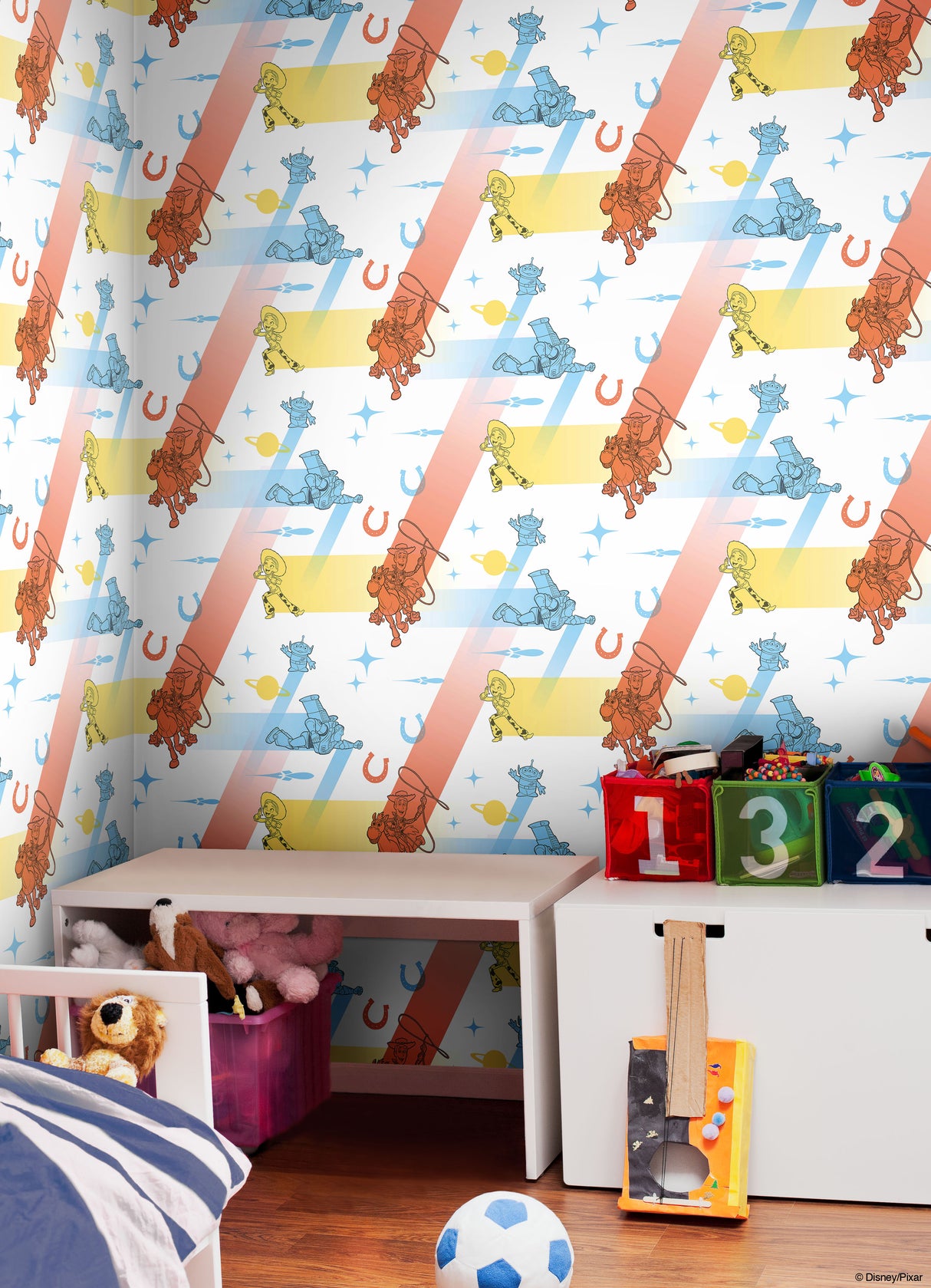 York DI0924 Disney & Pixar Toy Story 4 Retro Blue & Orange Wallpaper