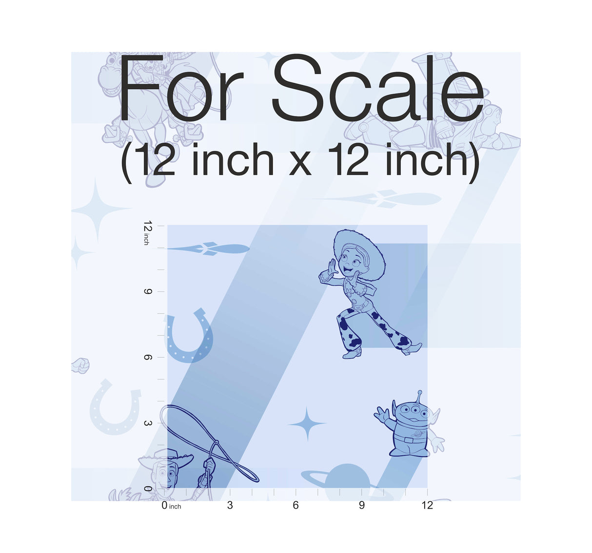 York DI0925 Disney & Pixar Toy Story 4 Retro Blue Wallpaper