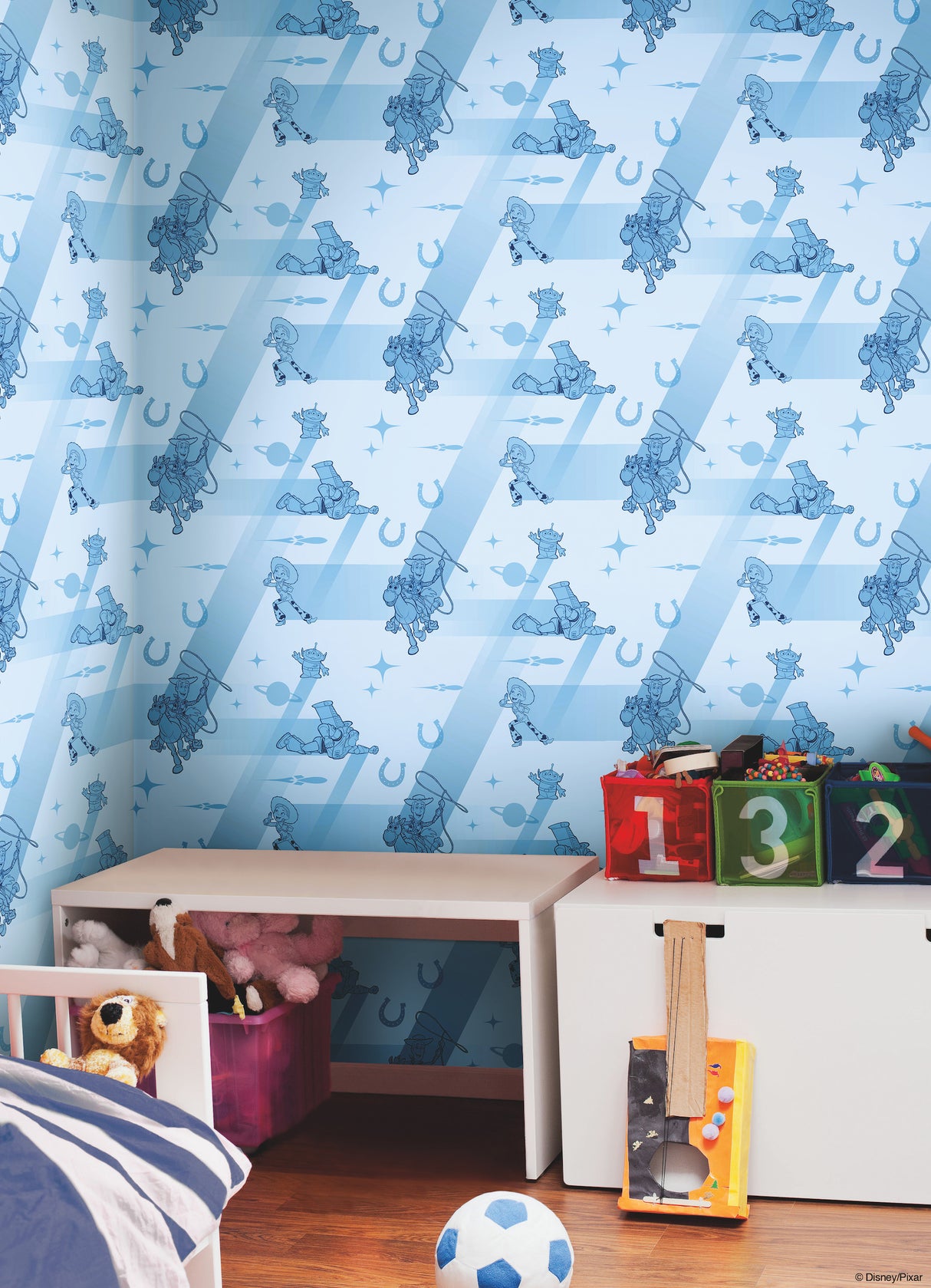 York DI0925 Disney & Pixar Toy Story 4 Retro Blue Wallpaper