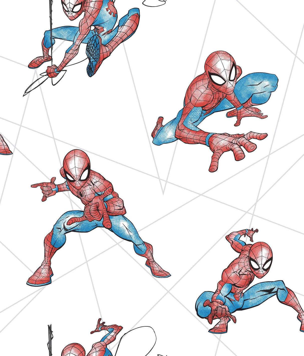 York DI0939 Spider-Man Fracture Blue & Grey Wallpaper