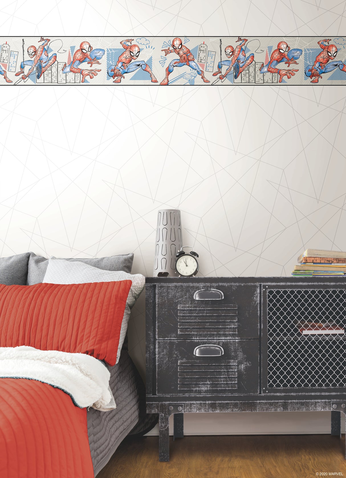 York DI0941 Spider-Man Fracture Grey Wallpaper