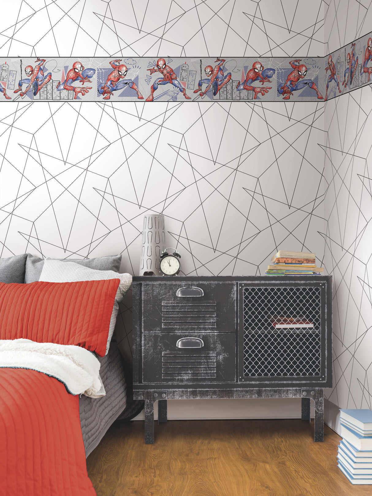 York DI0942 Spider-Man Fracture Black Wallpaper