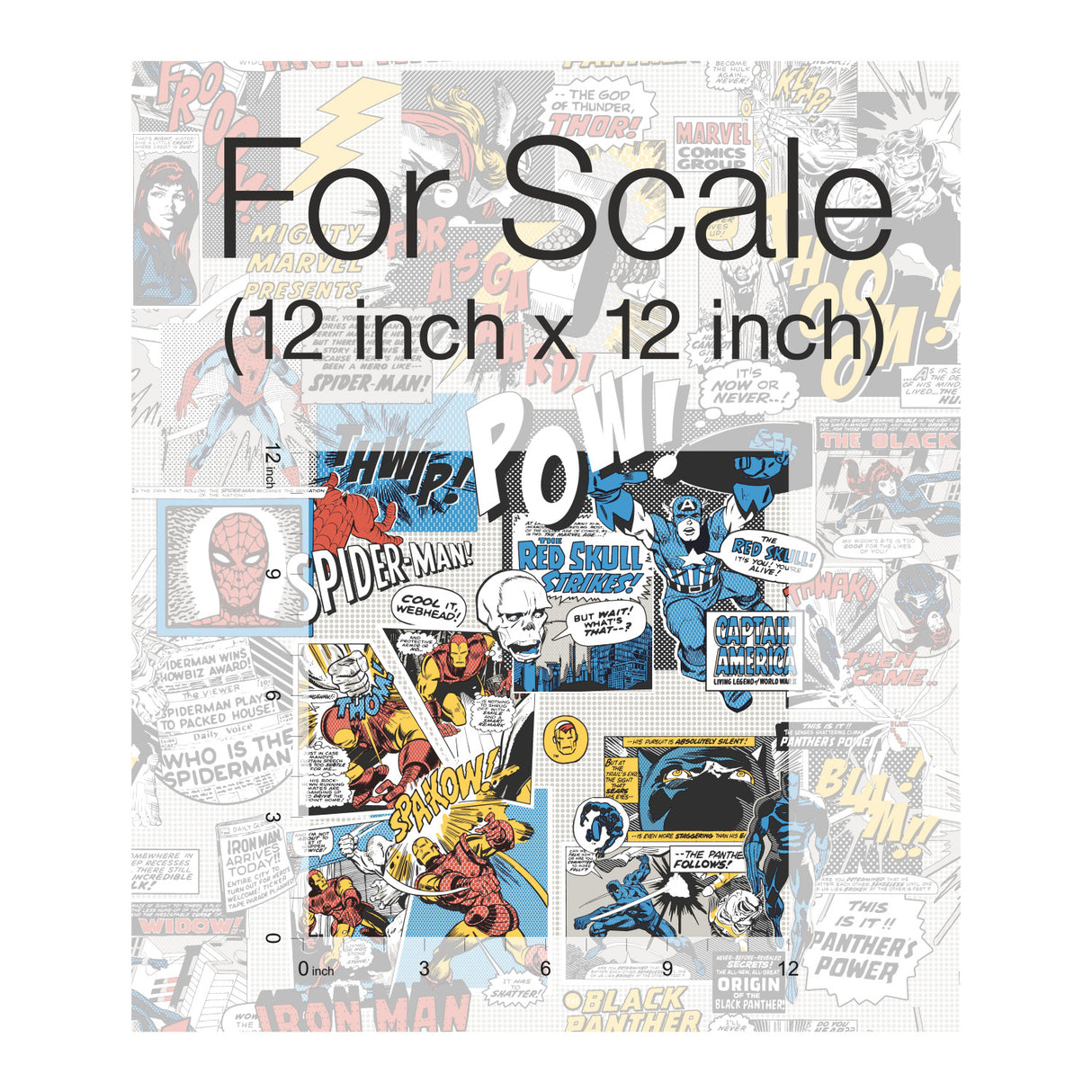 York DI0944 Marvel Comics Pow! Black & Blue Wallpaper