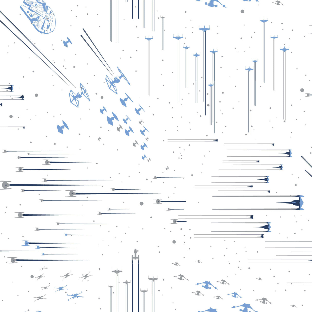 York DI0951 Star Wars: Galactic Battles Blue Wallpaper