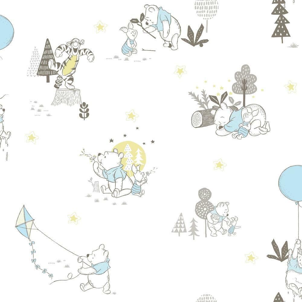 RoomMates RMK11798WP Disney Winnie the Pooh Playmates Peel and Stick Wallpaper - Eade's Wallpaper