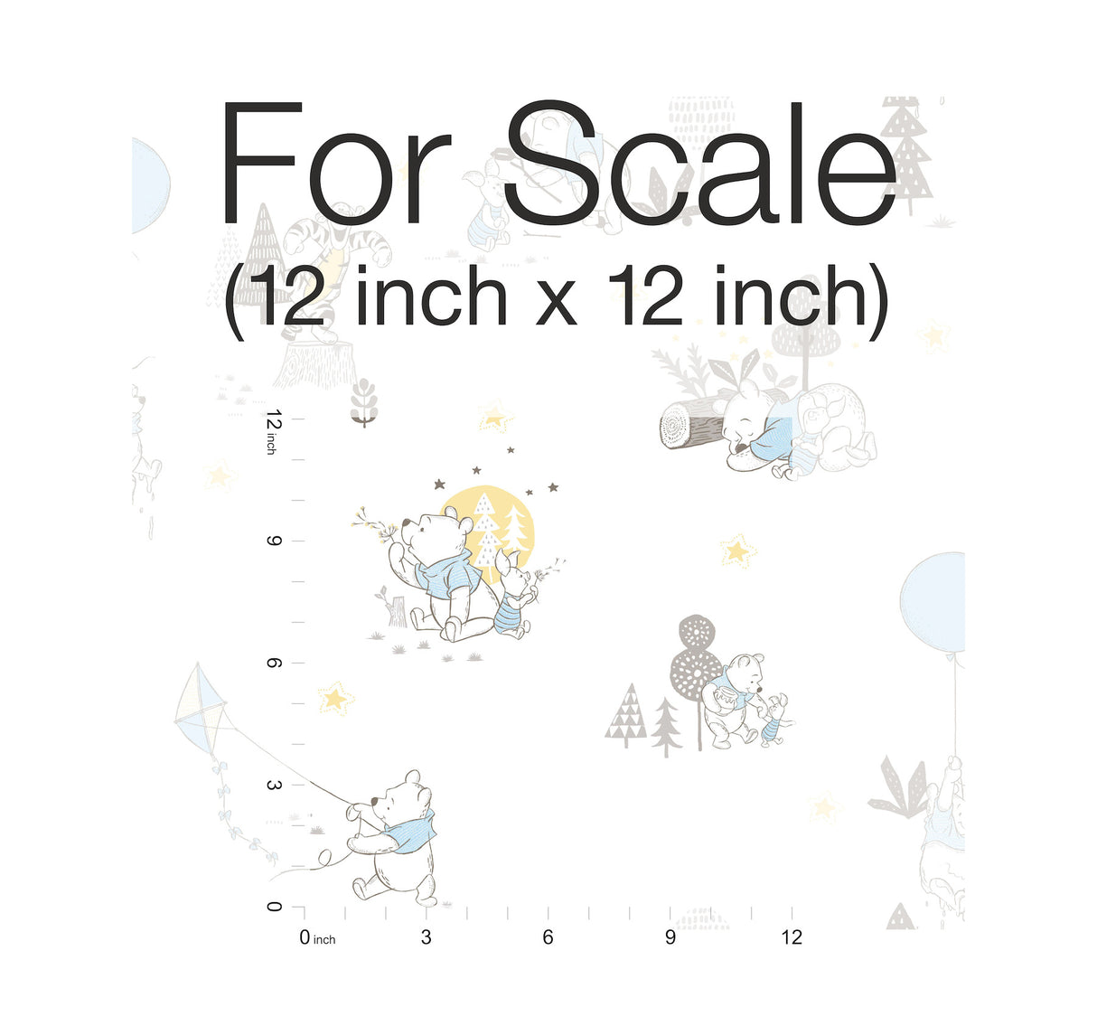 York DI0982 Disney Winnie the Pooh Playmates Yellow Wallpaper