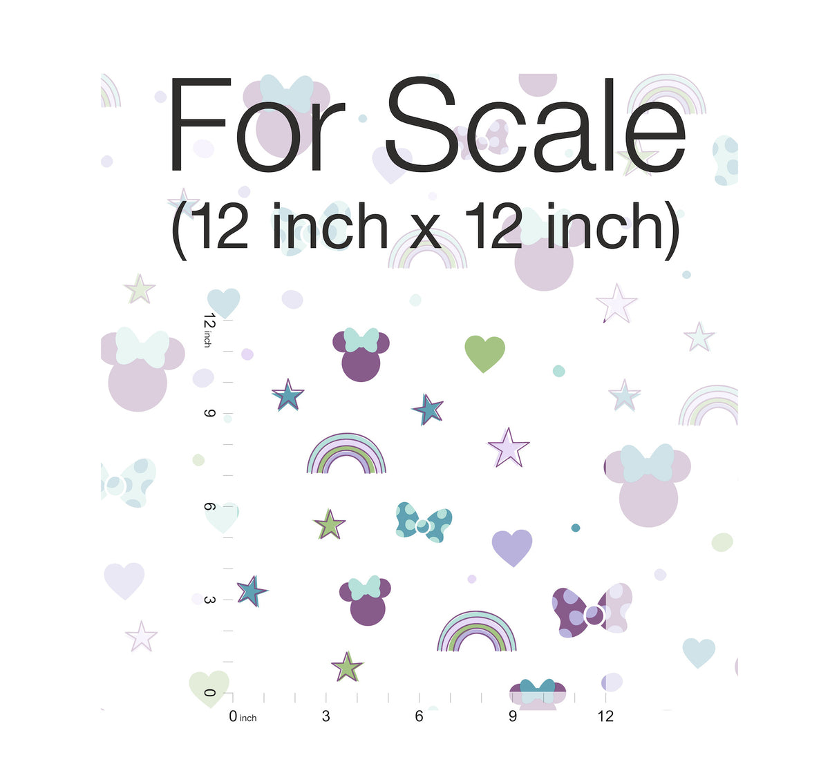 York DI0990 Disney Minnie Mouse Rainbow Purple Wallpaper