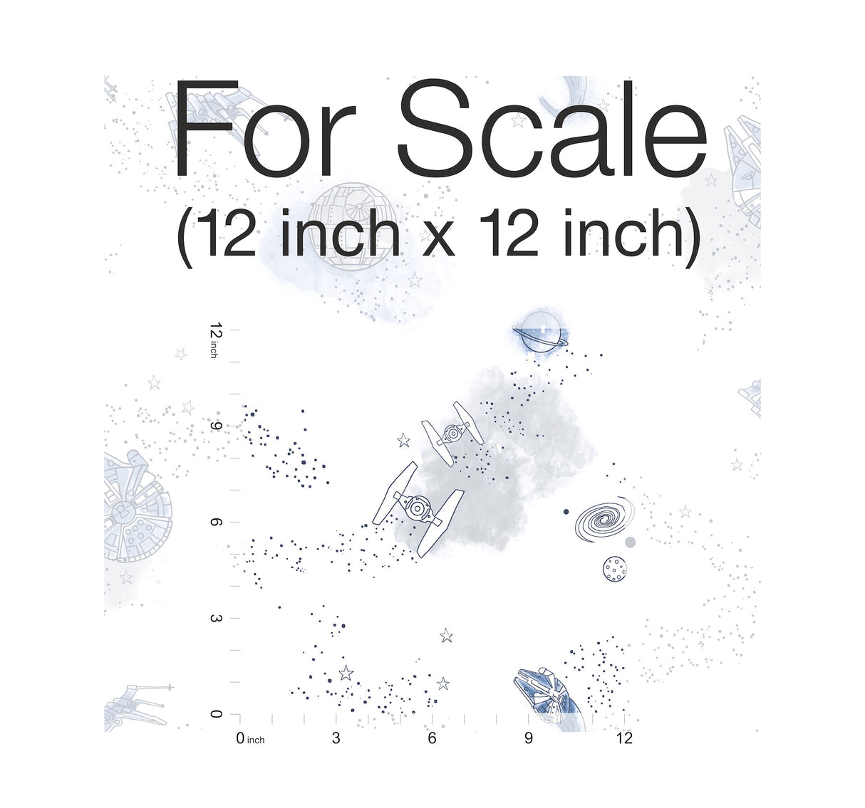 York DI0998 Star Wars: Good Night Galaxy Blue Wallpaper