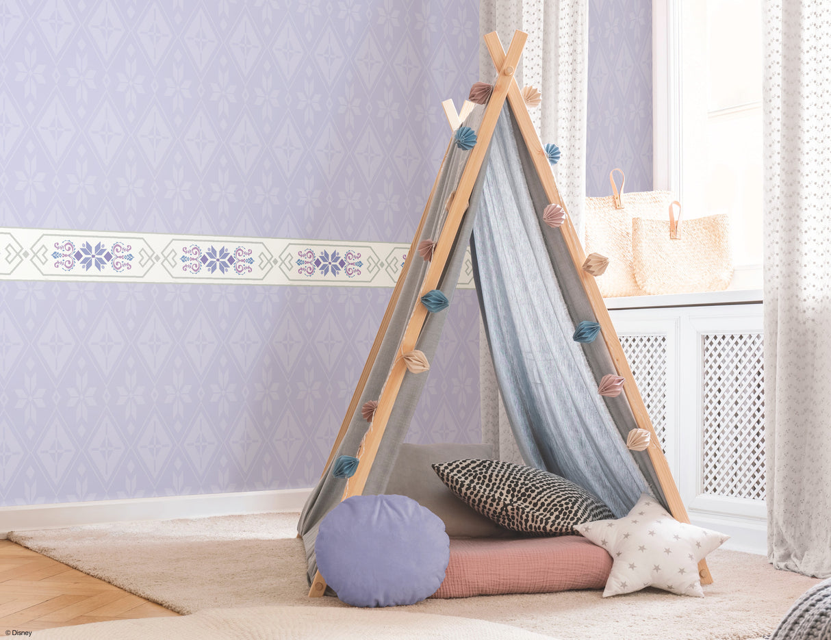 York DI1008 Disney Frozen 2 Elsa's Bedroom Purple Wallpaper