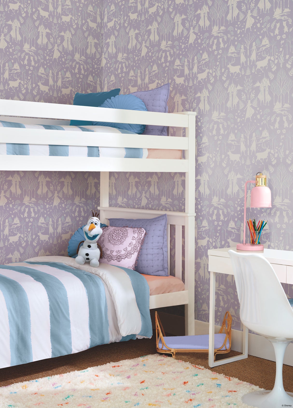 York DI1013 Disney Frozen 2 Nordic Purple Glitter Wallpaper