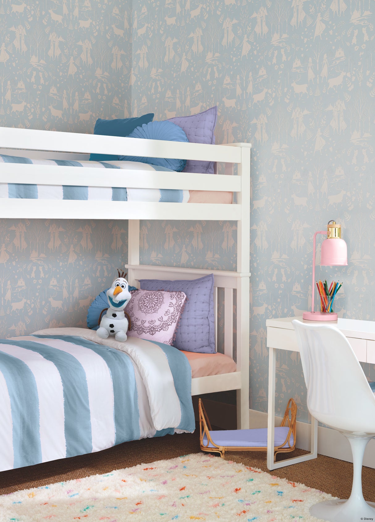 York DI1014 Disney Frozen 2 Nordic Green & Glitter Wallpaper