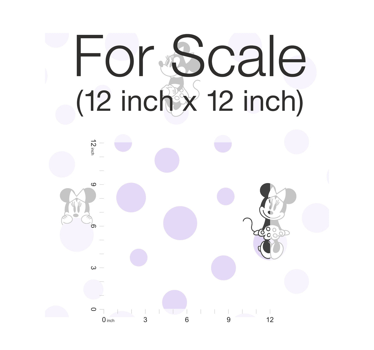 York DI1028 Disney Minnie Mouse Dots Purple Wallpaper