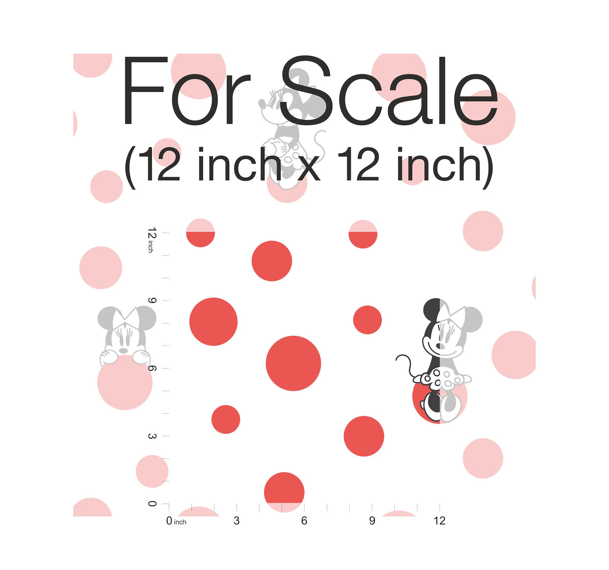 York DI1029 Disney Minnie Mouse Dots Red Wallpaper