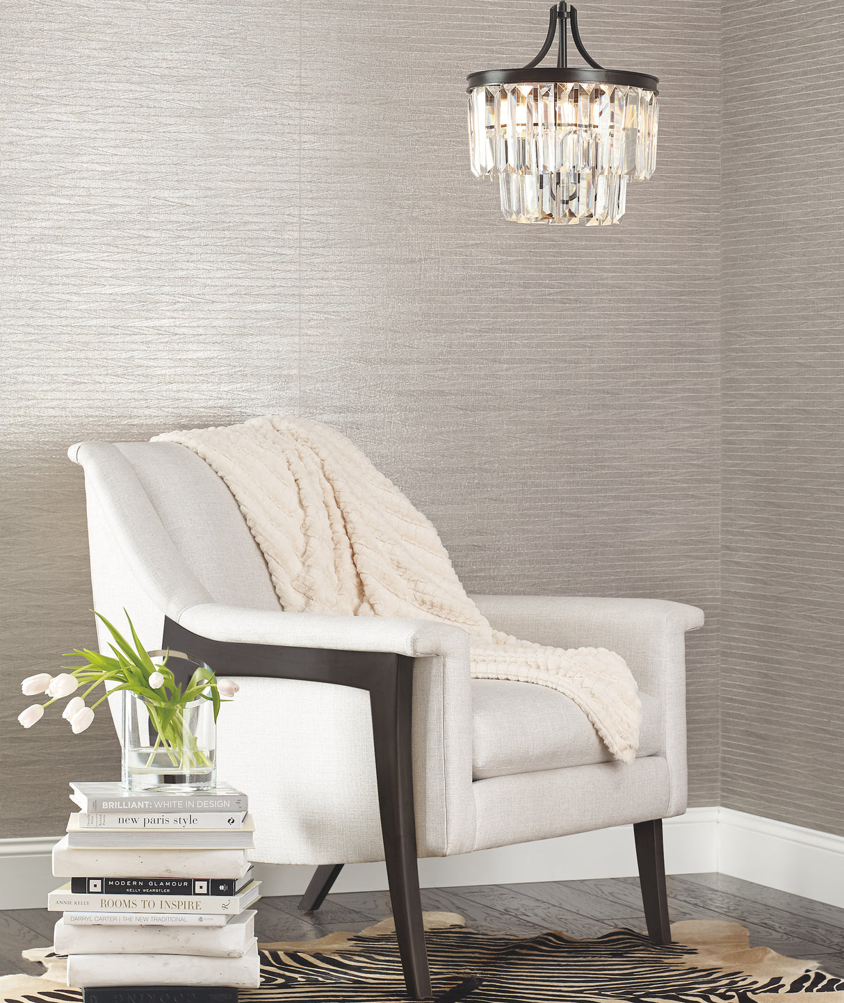 York DL2912 Lombard Dark Silver Wallpaper