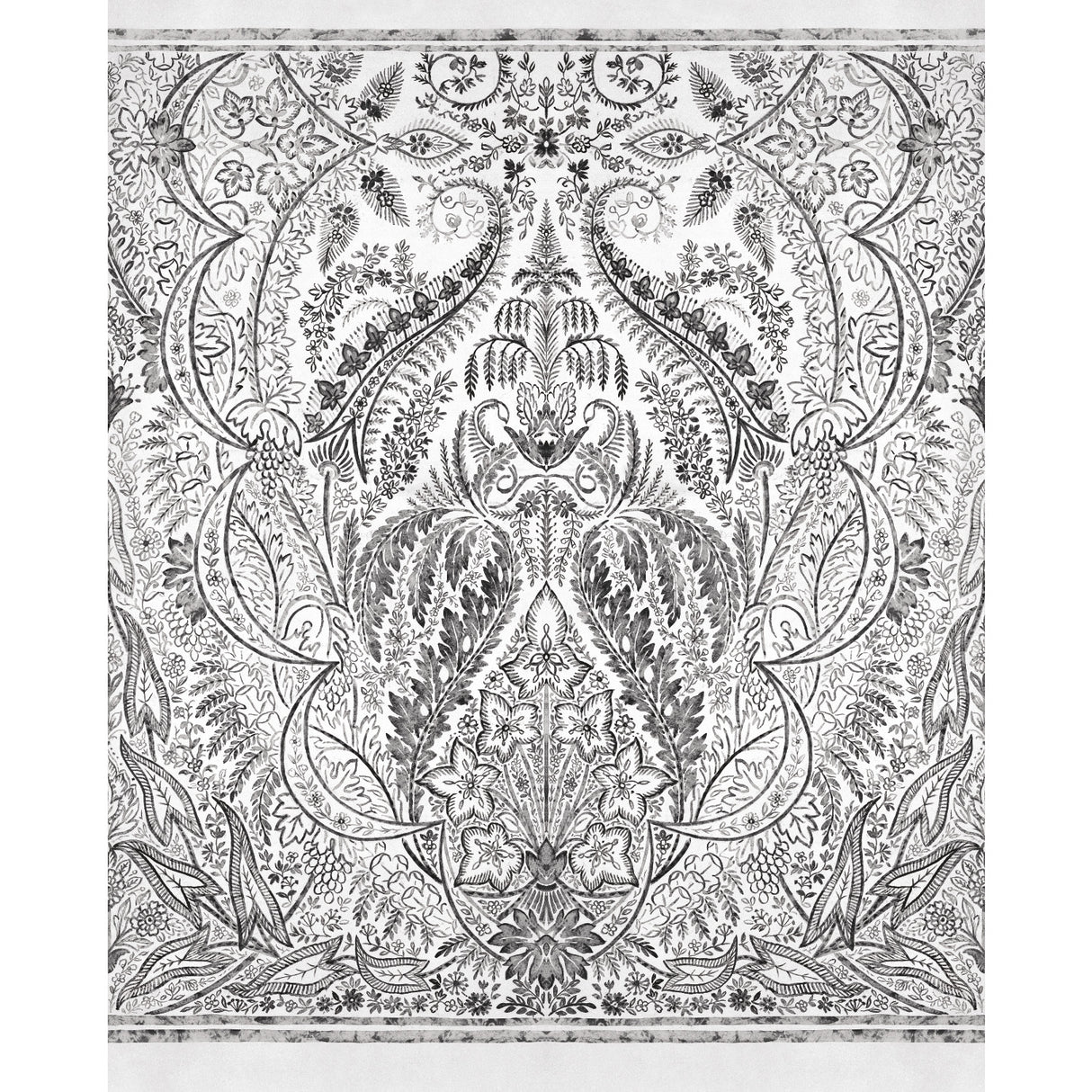 York DM4911M Jaipur Paisley Damas Black Wall Mural