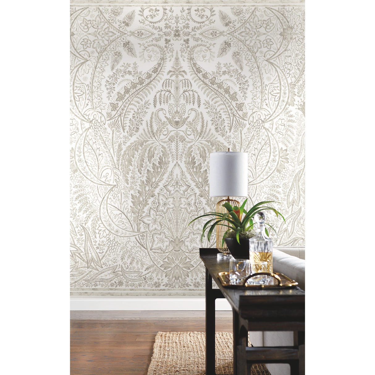 York DM4913M Beige Jaipur Paisley Damas Wall Mural