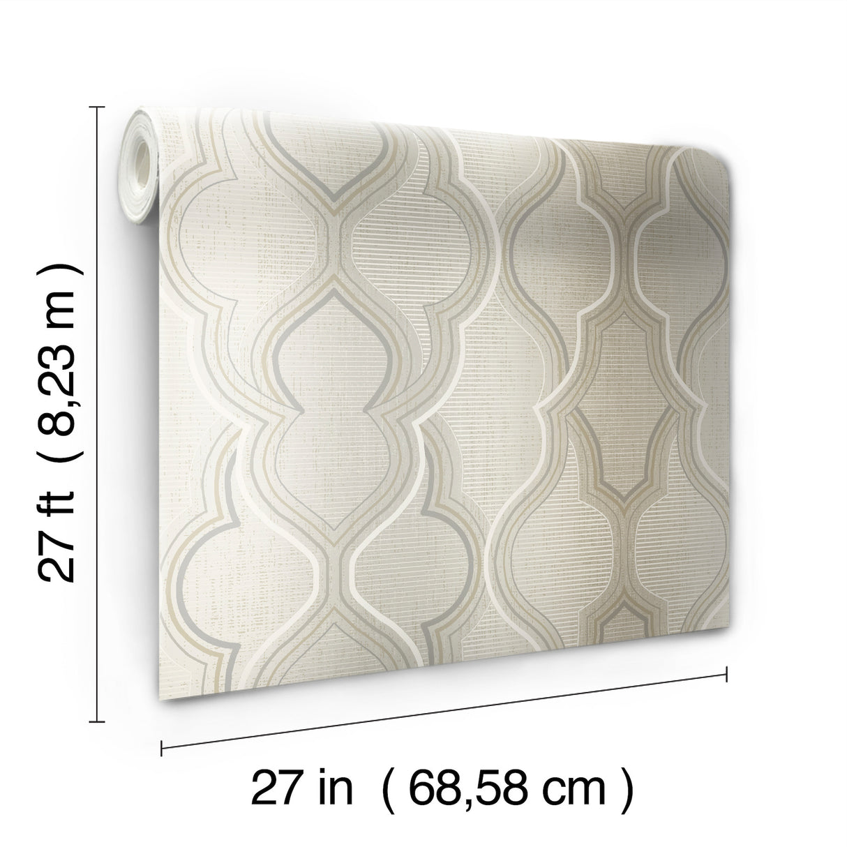 York DM4941 Modern Ombre Damask Beige Wallpaper