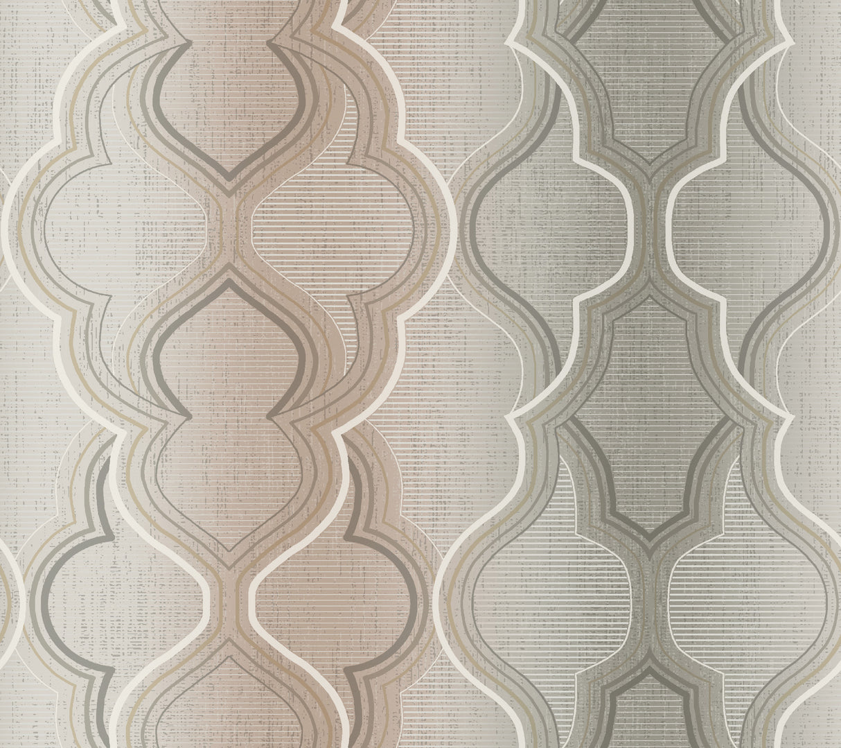 York DM4943 Modern Ombre Damask Brown Wallpaper