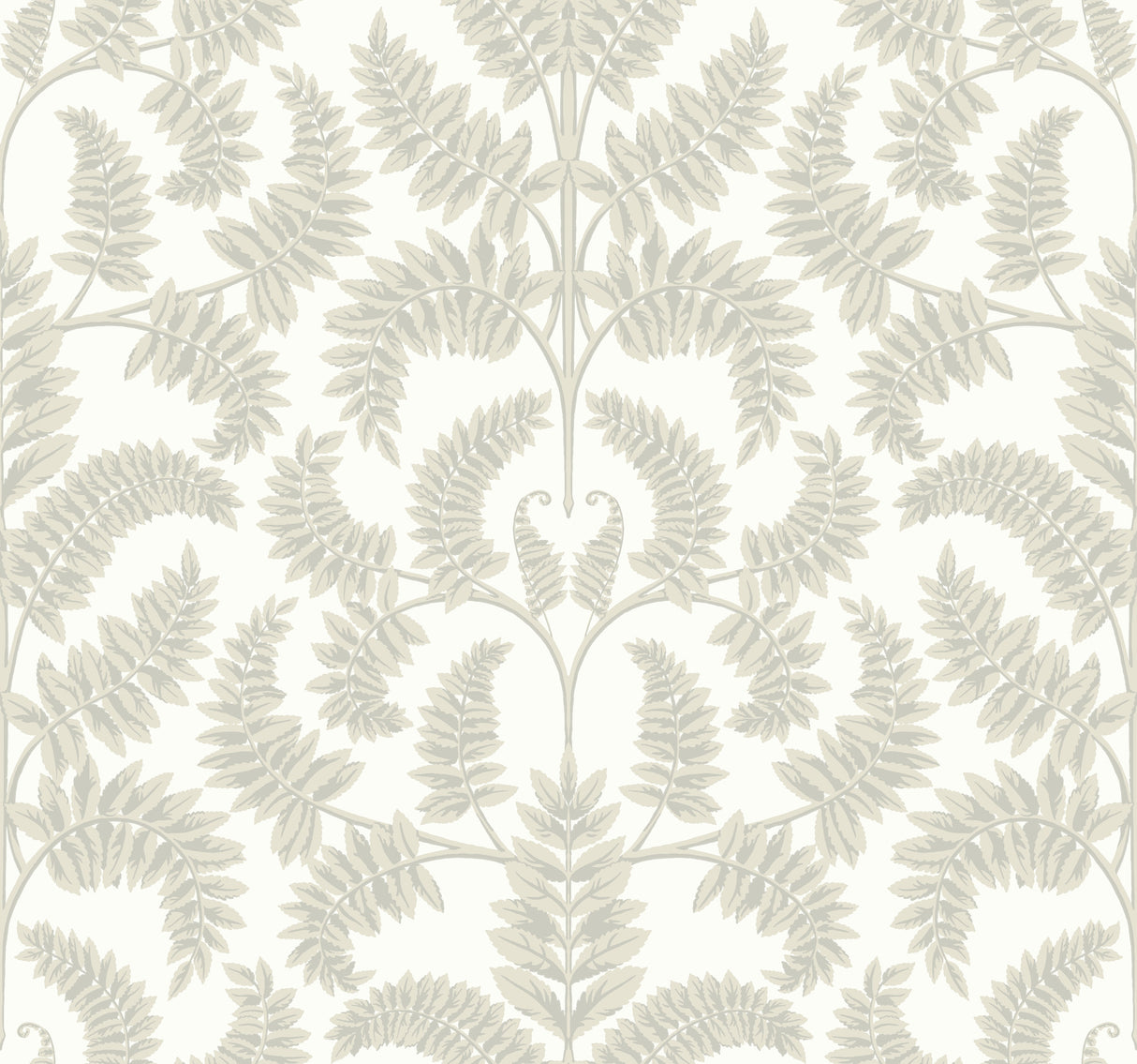 York DM4963 Royal Fern Damask Beige Wallpaper