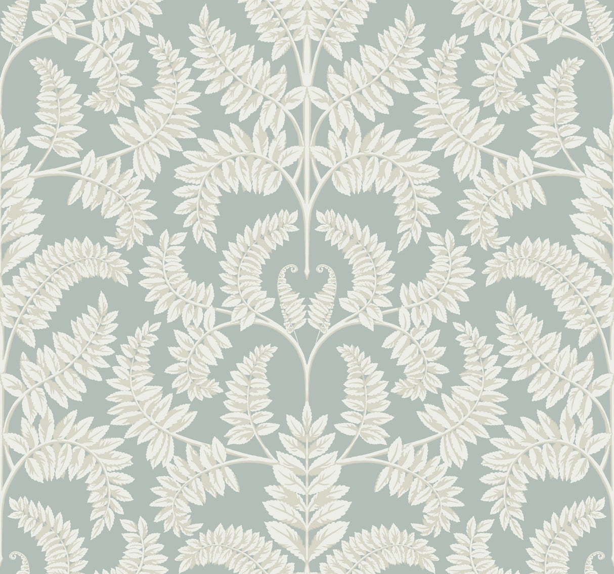 York DM4964 Royal Fern Damask Green Wallpaper
