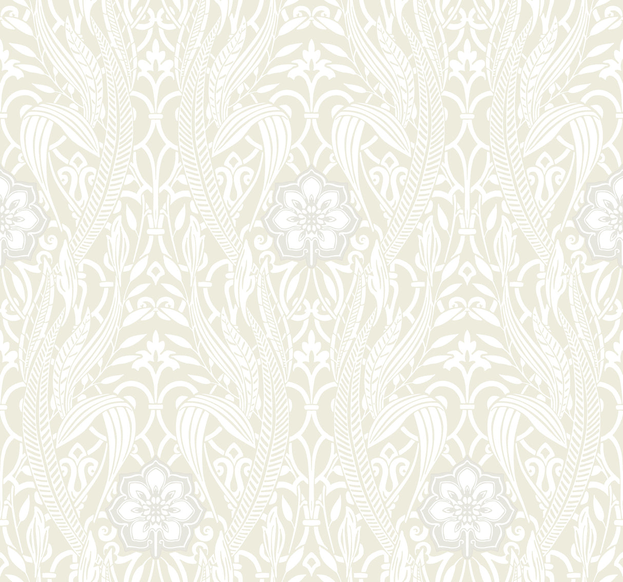 York DM4993 Gatsby Damask Beige Wallpaper