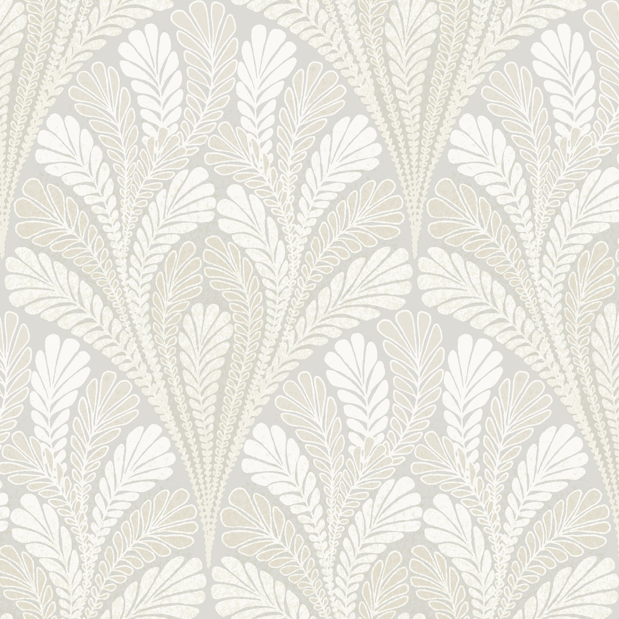 York DM5022 Shell Damask Grey Wallpaper