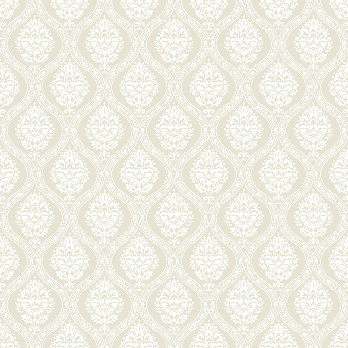 York DM5025 Petite Ogee Beige Wallpaper