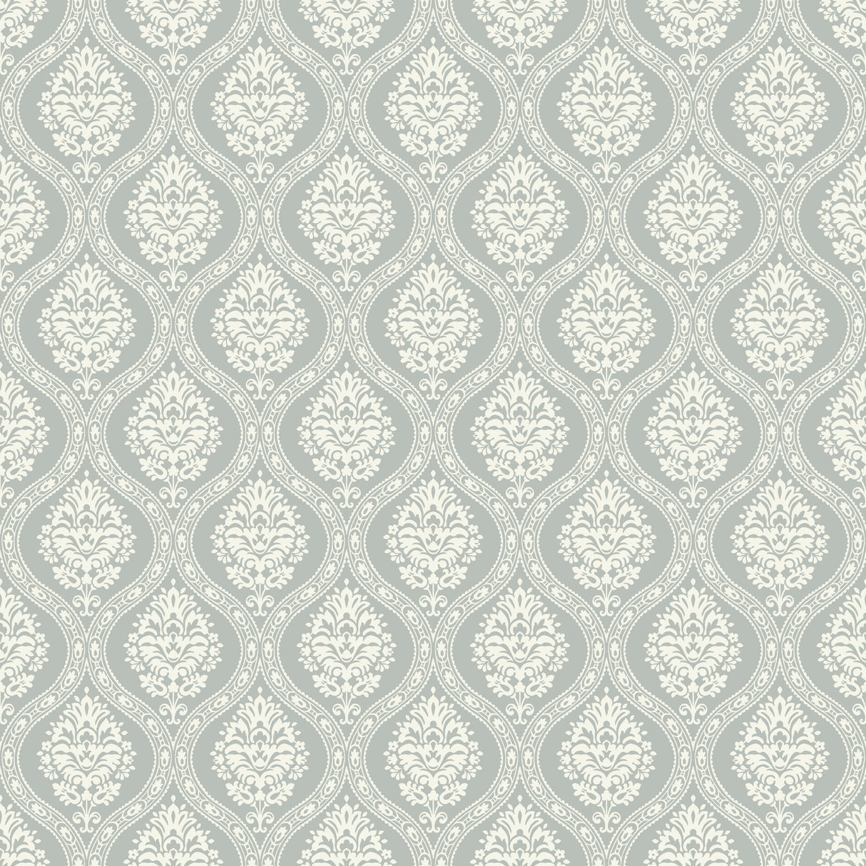 York DM5028 Petite Ogee Green Wallpaper