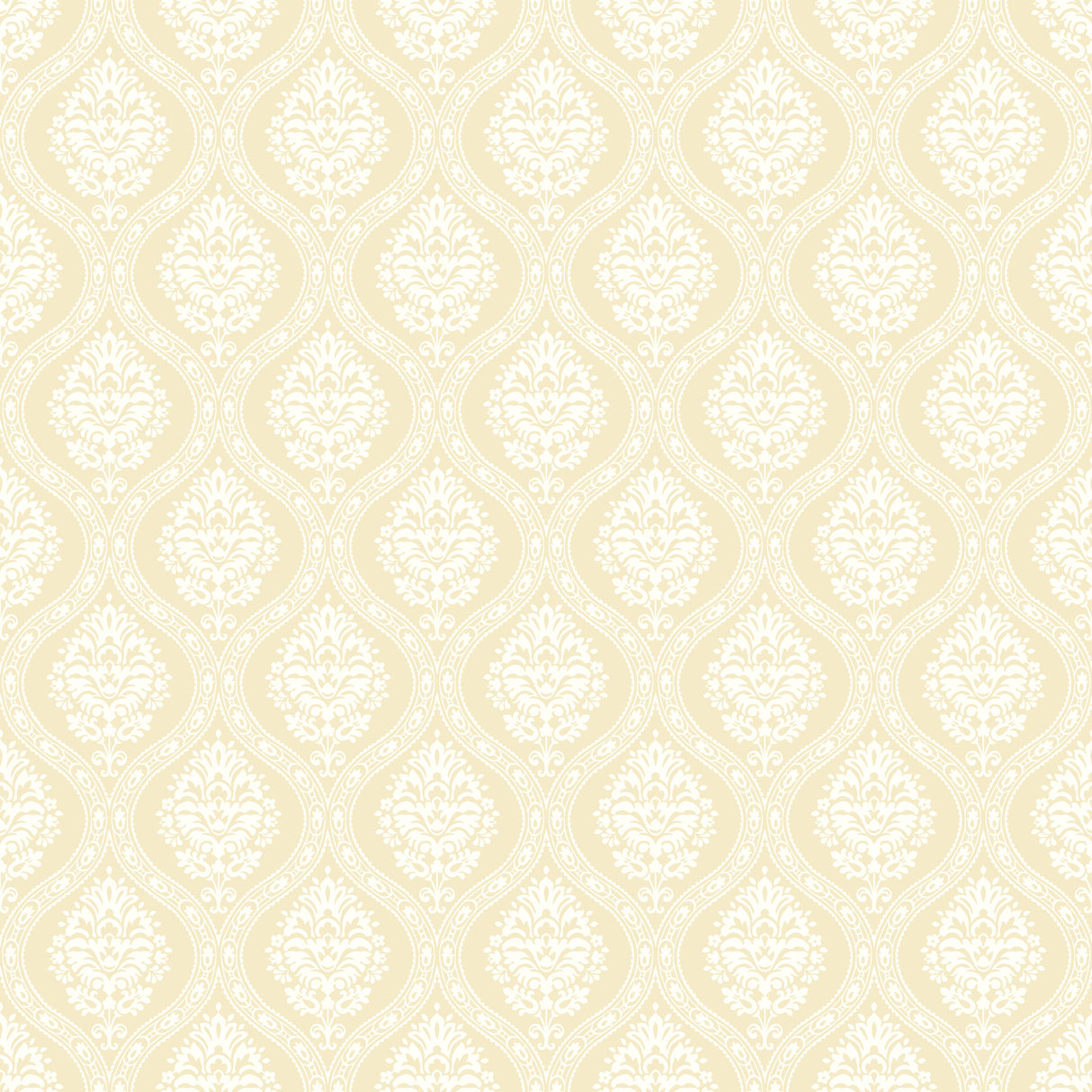 York DM5029 Petite Ogee Yellow Wallpaper