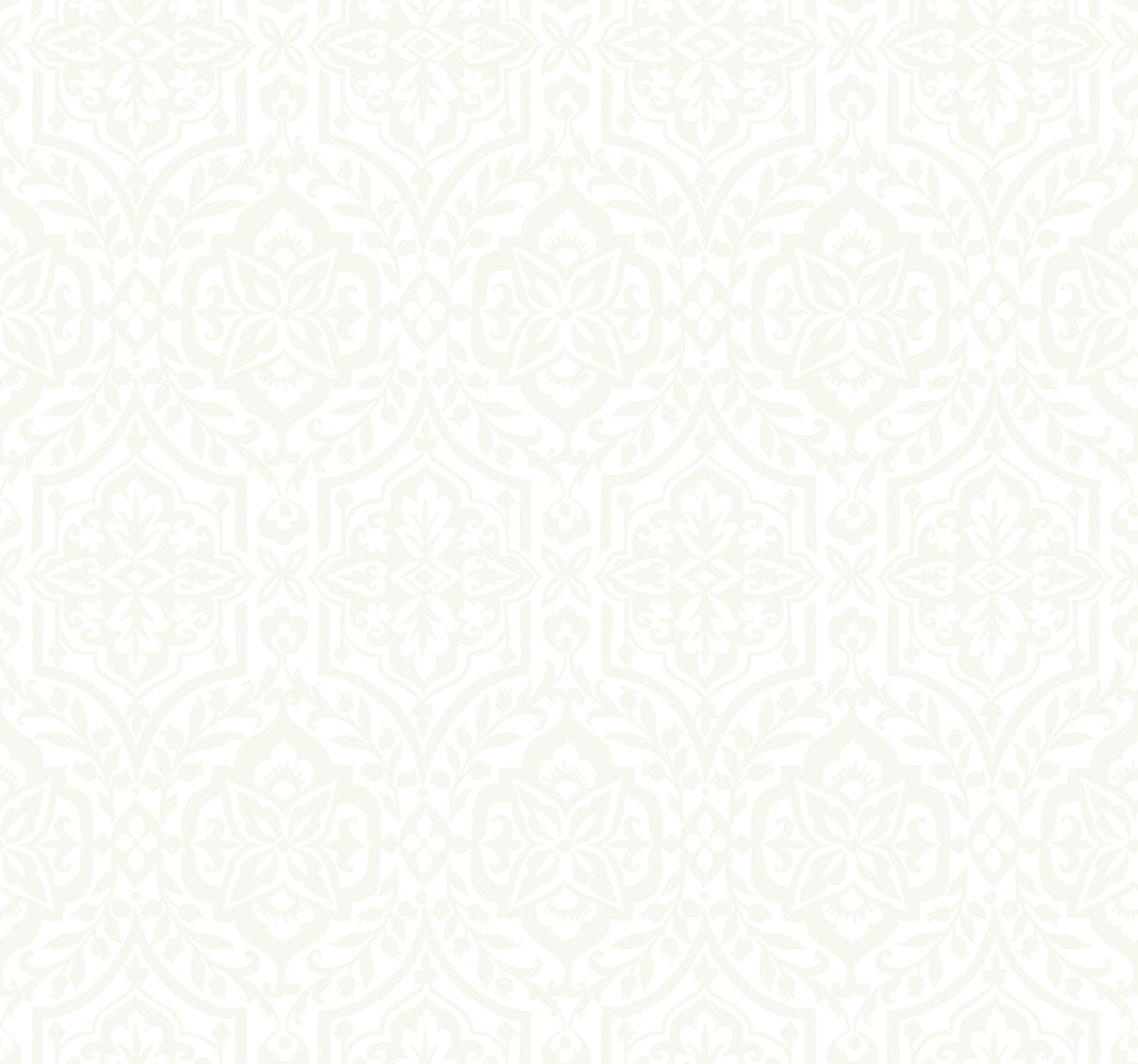 York DM5032 Catherdral Damask White Wallpaper