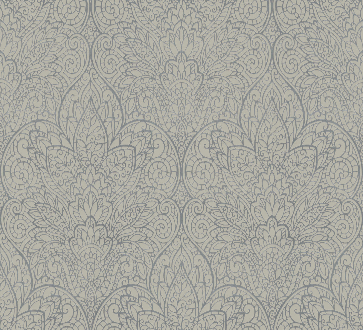 York DT5012 Paradise Dark Taupe & Silver Wallpaper