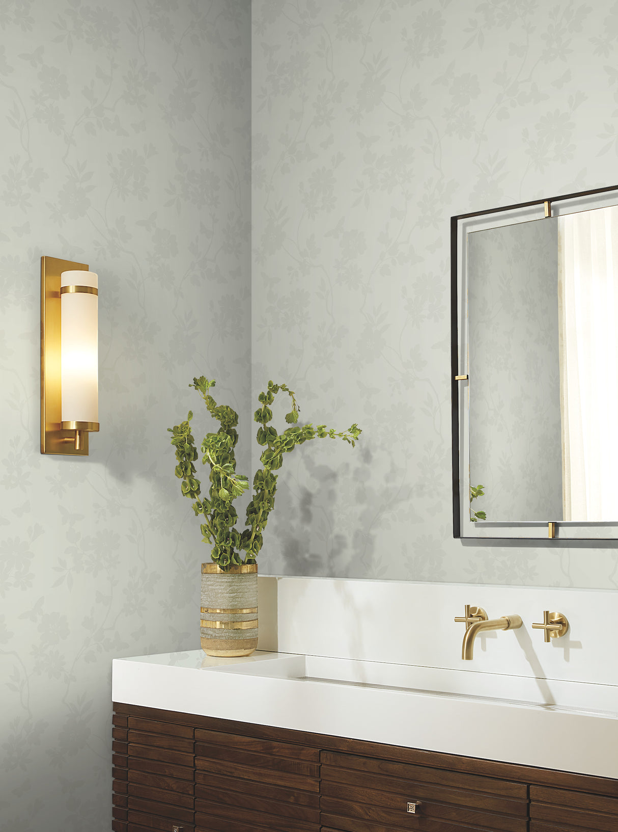 York DT5026 Flutter Vine Light Neutral Wallpaper