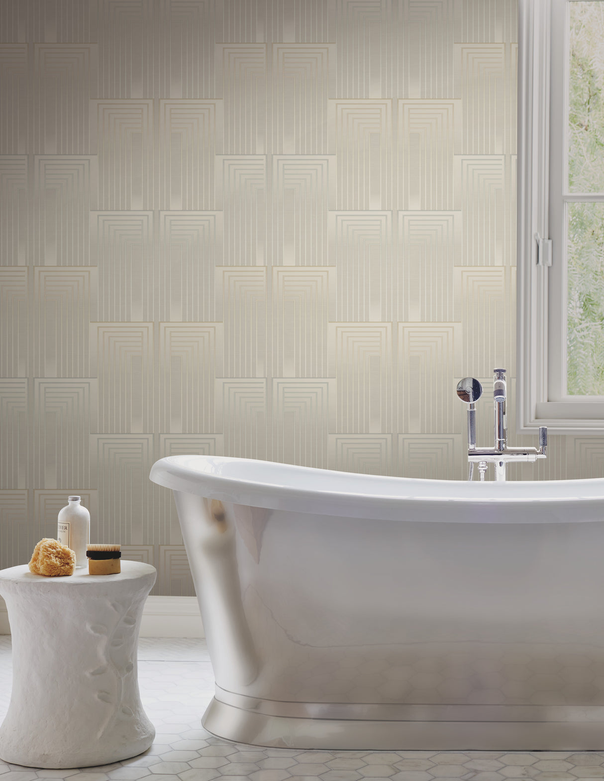 York DT5071 Vanishing Taupe & Pearl Wallpaper